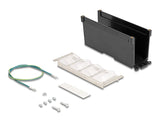 Delock Keystone Halterung 8 Port neigbar für Hutschiene oder Wandmontage