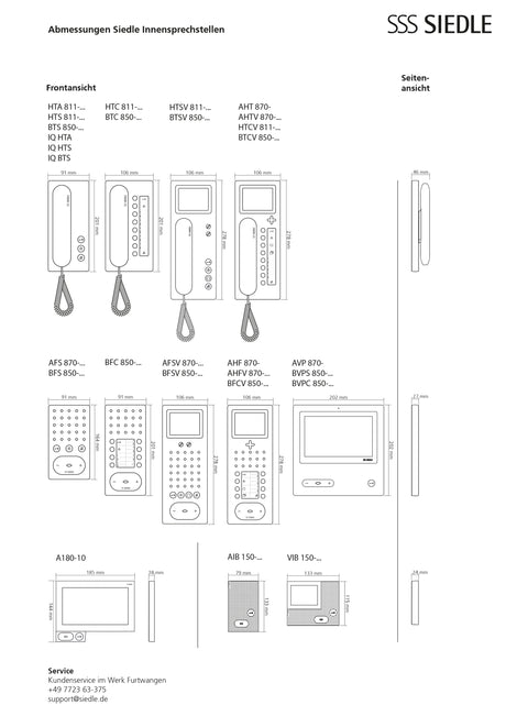 Audio-Innenstation Bus                            AP ws 79x133x23mm