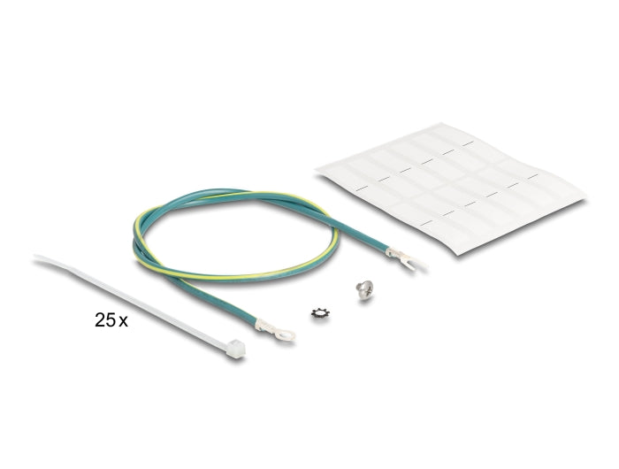 Delock 19″ Keystone Patchpanel 24 Port gewinkelt mit Entlastungsschiene schwarz