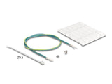 Delock 19″ Keystone Patchpanel 24 Port gewinkelt mit Entlastungsschiene schwarz