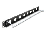 Delock 19″ D-Typ Patchpanel mit Entlastungsschiene 8 Port 1 HE schwarz