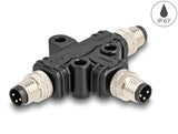 Delock M8 T-Splitter A-kodiert 3 Pin 1 x Stecker zu 2 x Stecker Parallelschaltung