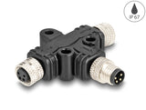 Delock M8 T-Splitter A-kodiert 4 Pin 1 x Stecker zu 2 x Buchse Parallelschaltung