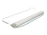 Delock 19″ Keystone Patchpanel mit 24 neigbaren Ports und Entlastungsschiene