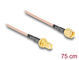 Delock Antennenkabel SMA Stecker zu SMA Buchse zum Einbau RG-316 75 cm