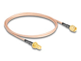 Delock Antennenkabel SMA Stecker zu SMA Buchse zum Einbau RG-316 75 cm