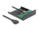Delock Front Panel 3.5″ USB 5 Gbps 1 x USB Type-C™ + 2 x USB Typ-A + SD und Micro SD Slot