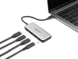 Delock USB 10 Gbps USB Type-C™ Hub mit 4 x USB Type-C™ Buchse und PD 85 Watt