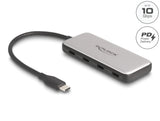 Delock USB 10 Gbps USB Type-C™ Hub mit 4 x USB Type-C™ Buchse und PD 85 Watt