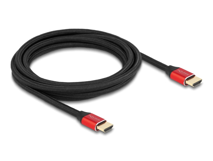 Delock Ultra High Speed HDMI Kabel 48 Gbps 8K 60 Hz rot 3 m zertifiziert
