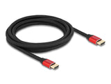 Delock Ultra High Speed HDMI Kabel 48 Gbps 8K 60 Hz rot 3 m zertifiziert