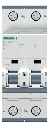 SIEMENS Leitungsschutzschalter UC C 1A 5SY4201-7 1+N 400V 2TE 50Hz IP20