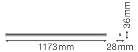 LEDVANCE LED-Lichtleiste 14W 3000K Konv LINEAR COMPACT LN COMP SWITCH 1200 14 W