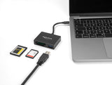 Delock USB-C™ Card Reader für XQD und SD Speicherkarten + USB 5 Gbps Typ-A Port