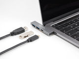 Delock 3 Port Slim USB Hub mit USB Type-C™ zu 1 x USB 5 Gbps USB Type-C™ + 2 x USB 5 Gbps Typ-A