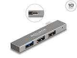 Delock 3 Port Slim USB Hub mit USB Type-C™ zu 1 x USB 10 Gbps USB Typ-A + 2 x USB 2.0 Typ-A