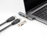 Delock 3 Port Slim USB Hub mit USB Type-C™ zu 1 x USB 10 Gbps USB Typ-A + 2 x USB 2.0 Typ-A
