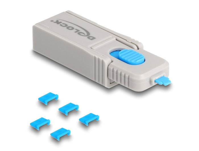 Delock Micro USB Port Blocker Set für Micro USB Buchse 5 Stück + Verschlusswerkzeug