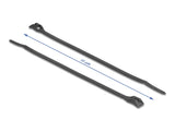Delock Kabelbinder mit flachem Kopf L 110 x B 2,5 mm 100 Stück schwarz