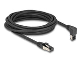 Delock RJ45 Netzwerkkabel Cat.8.1 S/FTP 90° oben gewinkelt / gerade 5 m schwarz