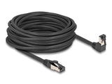 Delock RJ45 Netzwerkkabel Cat.8.1 S/FTP 90° unten gewinkelt / gerade 10 m schwarz