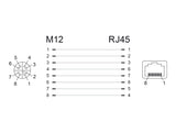 Delock Netzwerkadapter M12 X-kodiert 8 Pin Buchse zu RJ45 Buchse