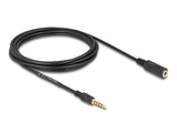 Delock Verlängerungskabel Klinke 3,5 mm 5 Pin Stecker zu Buchse 3 m schwarz