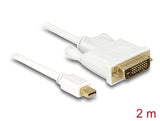 Delock Kabel mini DisplayPort Stecker zu DVI 24+1 Stecker 2 m