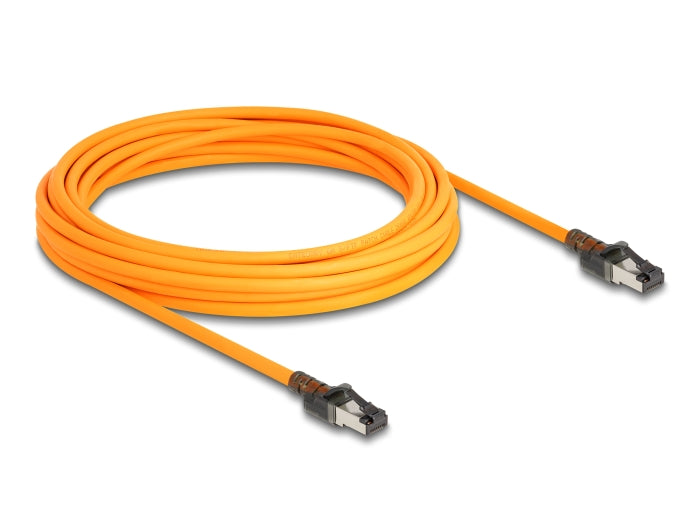 Delock RJ45 Netzwerkkabel mit USB Type-C™ Portfinder Funktion Self Tracing Cat.6A S/FTP 7,5 m orange