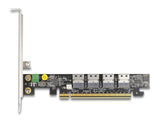 Delock PCI Express x16 Karte zu 4 x intern SFF-8654 4i NVMe - Bifurcation