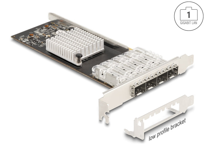 Delock PCI Express x4 Netzwerkkarte Gigabit LAN 4 x SFP i350