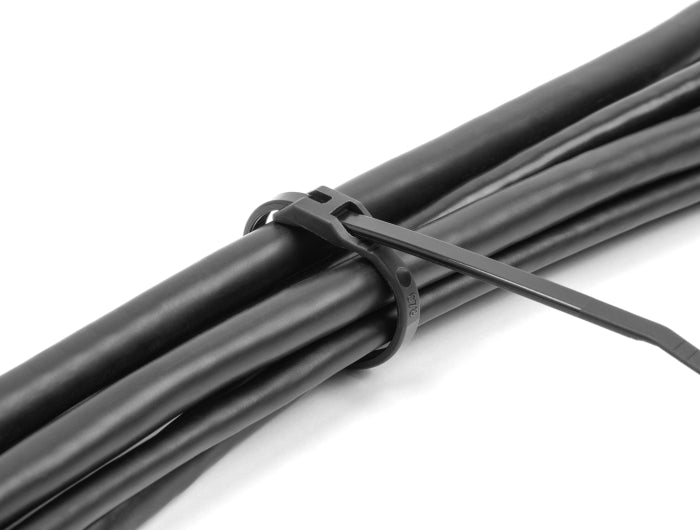 Delock Kabelbinder mit flachem Kopf L 110 x B 2,5 mm 100 Stück schwarz