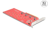 Delock PCI Express x16 Karte zu 4 x intern NVMe M.2 Key M 110 mm - Bifurcation