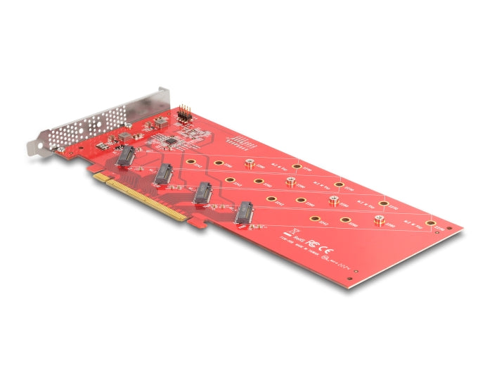 Delock PCI Express x16 Karte zu 4 x intern NVMe M.2 Key M 110 mm - Bifurcation