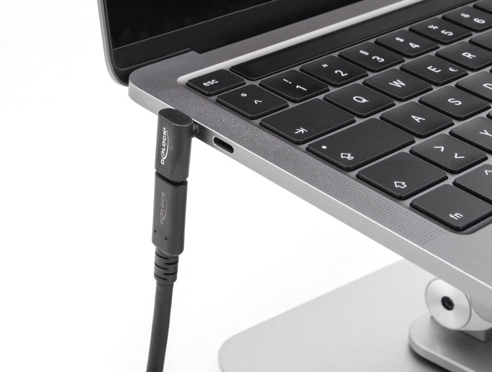 Delock Adapter USB 40 Gbps USB Type-C™ PD 3.0 100 W Stecker zu Buchse gewinkelt 8K 60 Hz