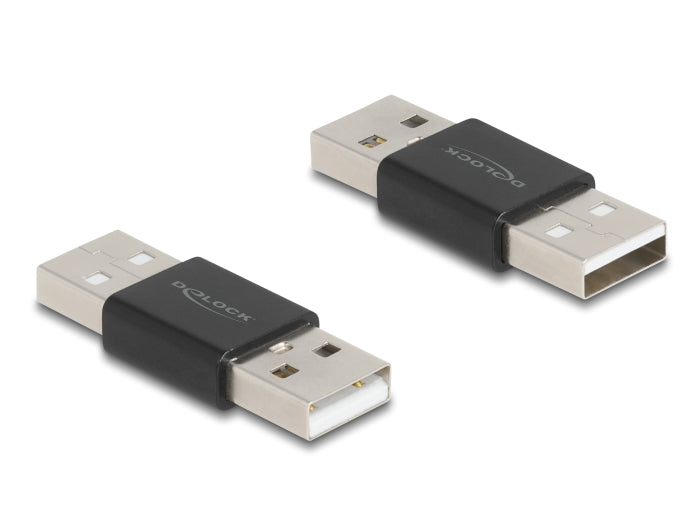 Delock Adapter Gender Changer USB 2.0 Typ-A Stecker zu Stecker Metall