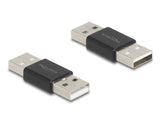 Delock Adapter Gender Changer USB 2.0 Typ-A Stecker zu Stecker Metall