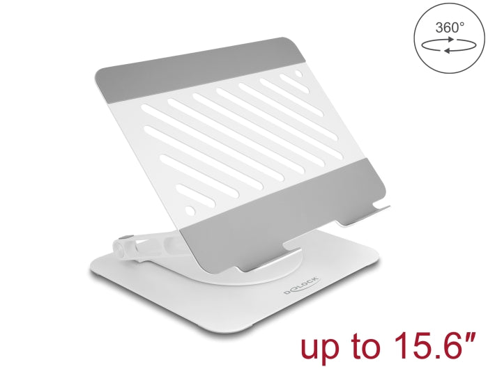 Delock Tablet und Notebook Standhalterung verstellbar Aluminium - 360° drehbar