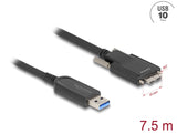 Delock Aktives Optisches Kabel USB 10 Gbps Typ-A Stecker zu Typ Micro-B Stecker mit Schrauben 7,5 m