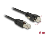 Delock GigE Kamera Kabel RJ45 Stecker zu RJ45 Stecker mit Schrauben Cat.6 S/FTP 5 m