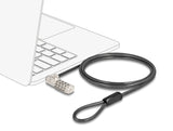 Navilock Laptop Schloss mit Zahlenschloss für HP Nano Slot - Karbonstahlkabel