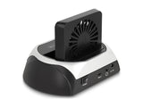 Delock USB 10 Gbps Dockingstation für 2.5″ / 3.5″ SATA HDD / SSD oder M.2 NVMe PCIe oder SATA SSD mit Lüfter