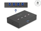 Delock USB 5 Gbps Switch für 4 PC an 1 Gerät