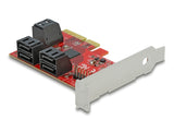 Delock 6 Port SATA PCI Express x4 Karte - Low Profile Formfaktor