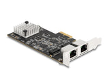 Delock PCI Express x2 Netzwerkkarte 5 Gigabit LAN 2 x RJ45 RTL8126