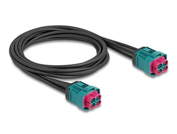Delock Kabel Easy HighspeedData Z quad Buchse zu Easy HighspeedData Z quad Buchse 1 m IP67 Schutzart