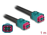 Delock Kabel Easy HighspeedData Z quad Buchse zu Easy HighspeedData Z quad Buchse 1 m IP67 Schutzart