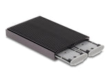 Delock Externes USB Type-C™ Dual Combo Gehäuse für 2 x M.2 NVMe PCIe oder SATA SSD - werkzeugfrei