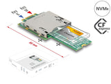 Delock Adapter M.2 Key B+M Stecker zu CFexpress Slot