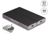 Delock Externes USB Type-C™ Dual Combo Gehäuse für 2 x M.2 NVMe PCIe oder SATA SSD - werkzeugfrei